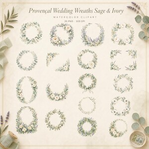 WonderfulPNG enhanced bundle grid preview page 1 of 2 — provencal-wedding-wreaths-sage-ivory