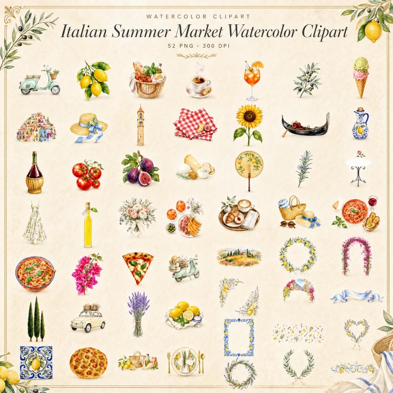 WonderfulPNG enhanced bundle grid preview page 1 of 1 — la-dolce-vita-market-day