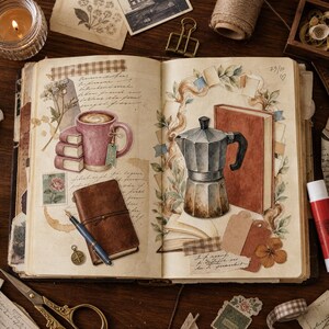 Lifestyle scene - junk journal