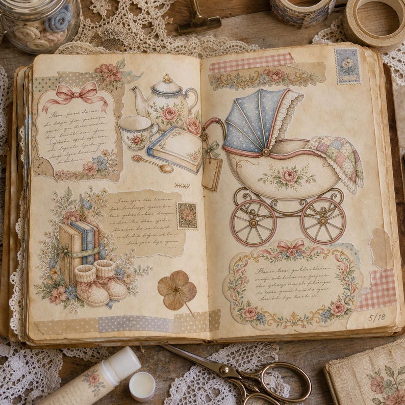 Lifestyle scene - junk journal
