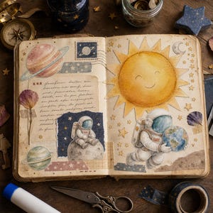 Lifestyle scene — junk journal