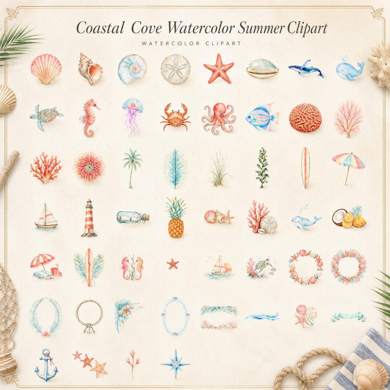 WonderfulPNG enhanced bundle grid preview page 1 of 1 — coastal-cove-summer