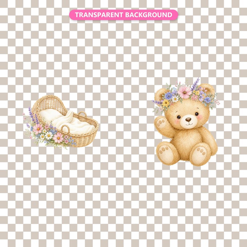 Transparent background — checker matte proof
