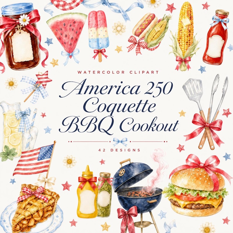 coquette 4th of july clipart