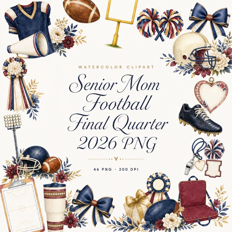 senior mom football clipart
