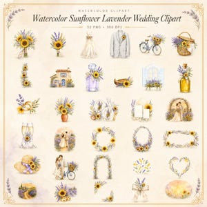 WonderfulPNG enhanced bundle grid preview page 1 of 1 — sunflower-lavender-provence-couple