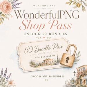 50 watercolor PNG bundles to choose
