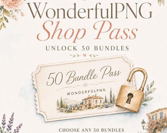 50 Watercolor PNG Bundles to Choose | Build Your Own Clipart Library Pass