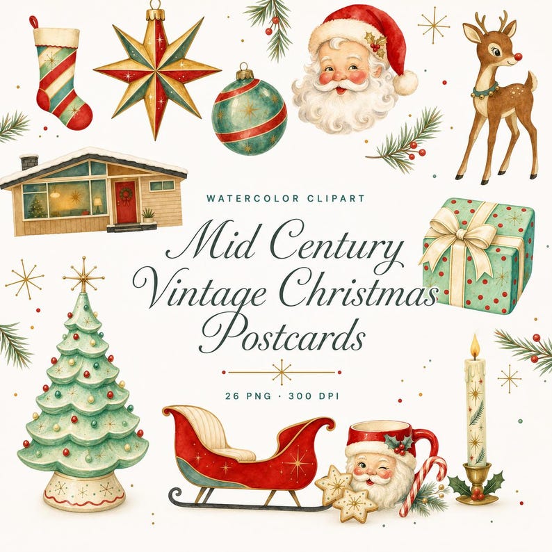 vintage Christmas clipart