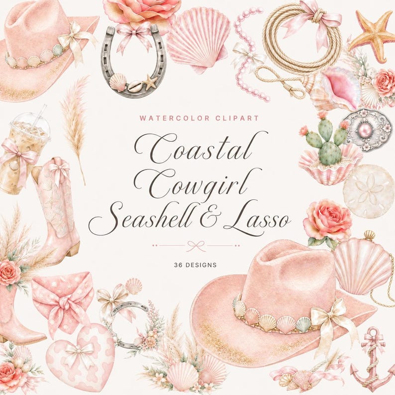 coastal cowgirl clipart