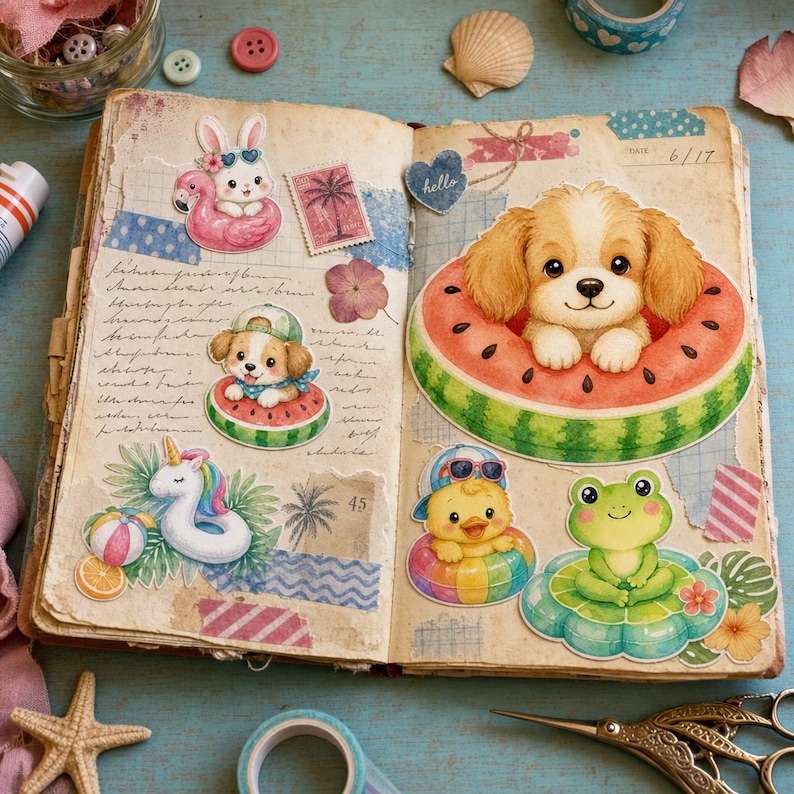Lifestyle scene - junk journal