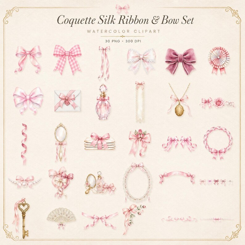 WonderfulPNG enhanced bundle grid preview page 1 of 1 — coquette-silk-ribbon-bow-set