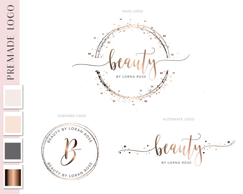 Confetti Logo Design Beauty Logo Design Photography Logo image 0