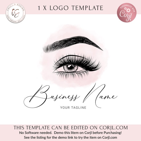 Lash Logo Design Eyelash Logo Lash Technician Logo Salon Etsy