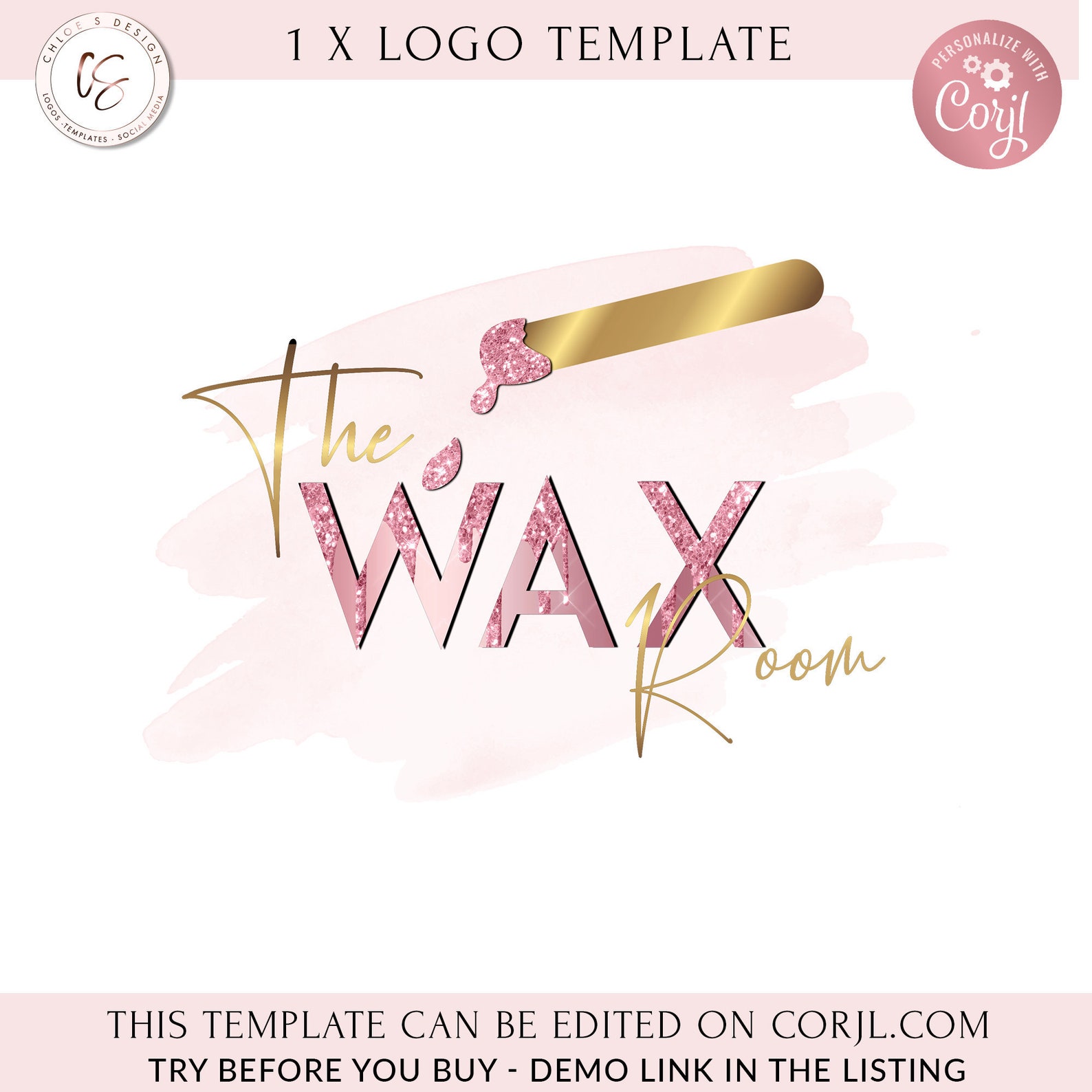 Waxing Logo Body waxing Logo Salon Logo Beauty Logo Design Etsy