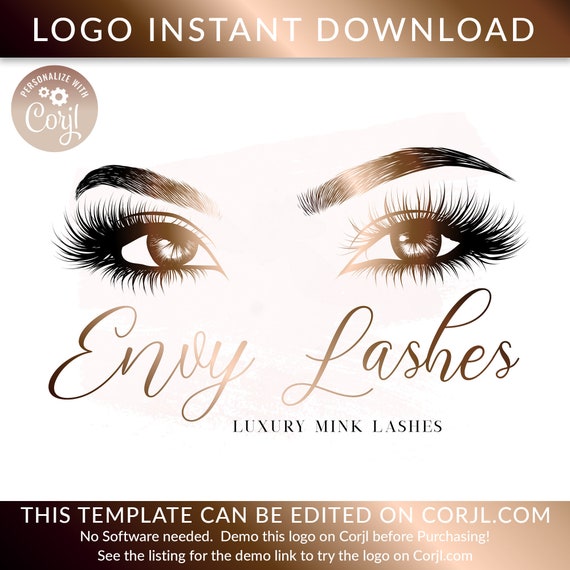 Lash Logo Design Lash Logo Eyelash Logo Lash Technician Etsy