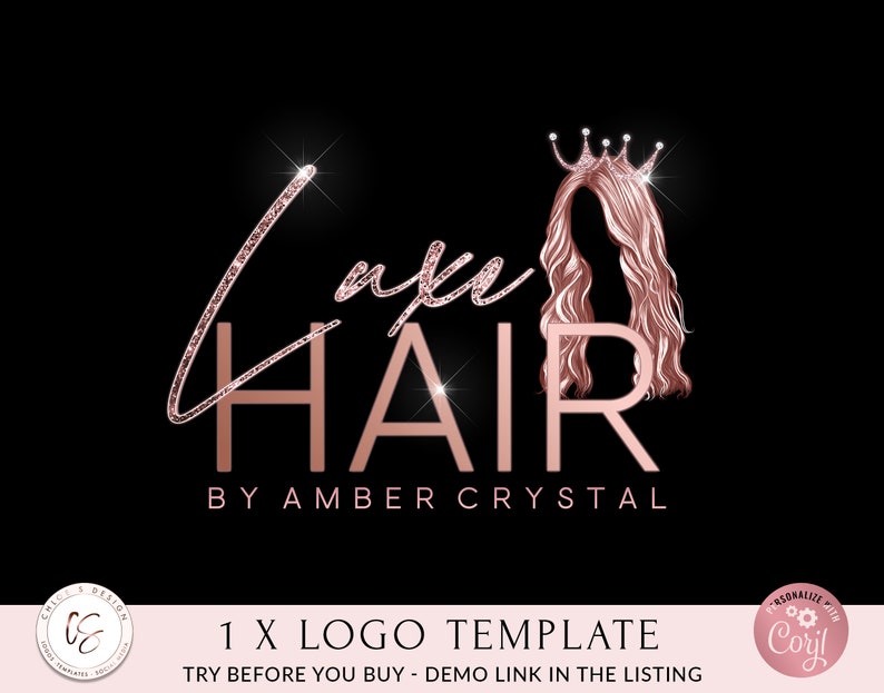 HAIR LOGO DESIGN Hair Stylist Logo Logo Design Beauty Salon Etsy