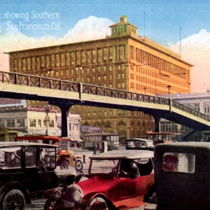 San Francisco, California, Foot of Market St, Southern Pacific Bldg ,c1915 ,Vintage Postcard
