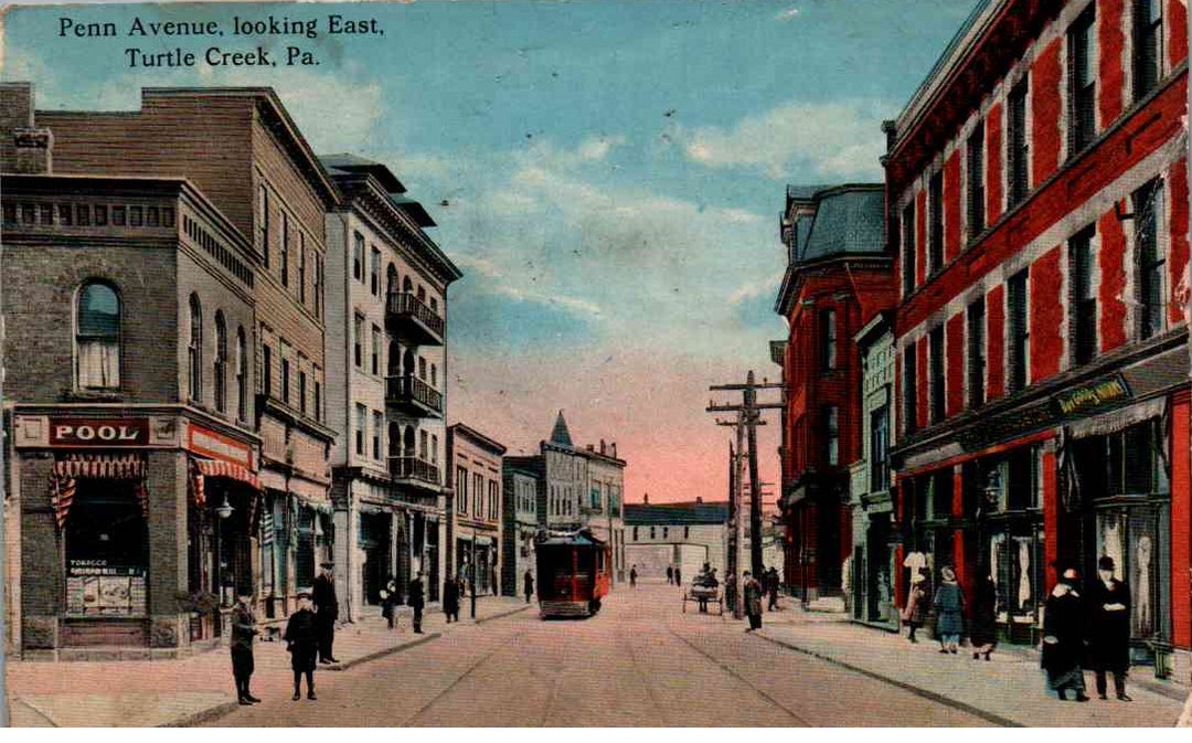 Turtle Creek Pennsylvania Trolley Downtown on Penn Avenue Etsy