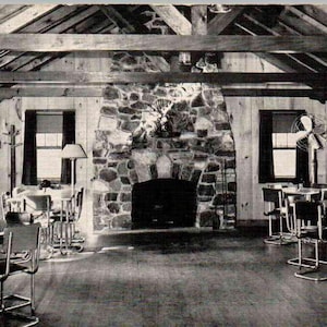 Wild Rose, Wisconsin, Algonquian Hütte, Silver Lake Resort, 1953, Vintage Postkarte, antike Postkarte