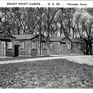 Nevada, Iowa - The Shady Point Cabins aux États-Unis 30 - c1950 - Cartes postales anciennes, Cartes postales anciennes