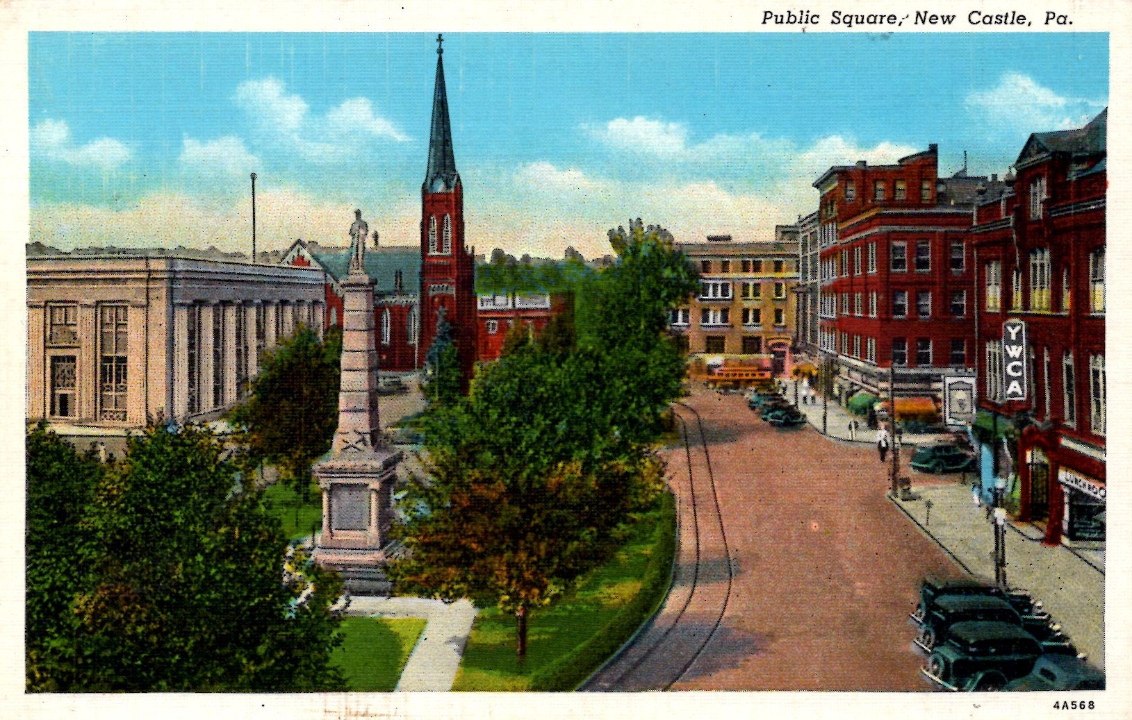 New Castle Pennsylvania Een uitzicht op het Public Square Etsy