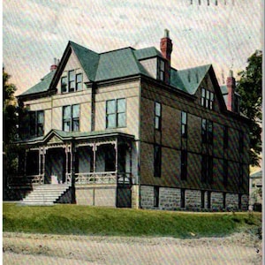 Springfield, Ohio - Ein Blick auf den Ladies Dormitory am Wittenberg College - 1908 - Antike Postkarte, Vintage-Postkarte