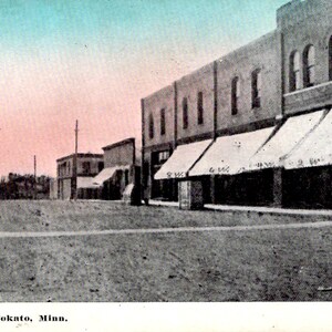 Cokato, Minnesota - Downtown look at the city - on Third Street - Antique Postcard, Vintage Postcard