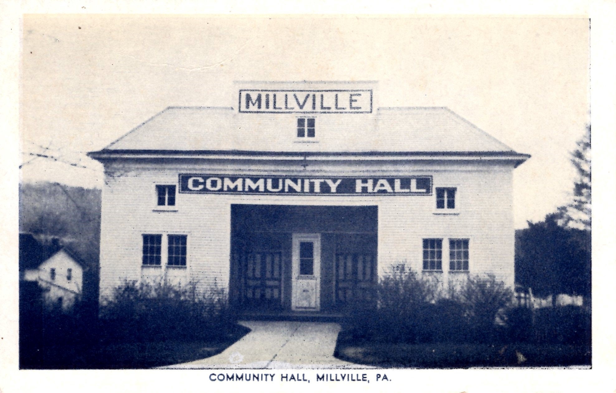 Millville Pennsylvania A view of the Community Hall Etsy
