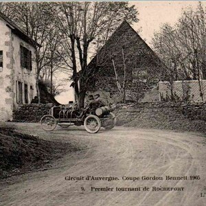 París, Francia - The Premier Car Tournament de Rocheport - Pareja Gordon Bennett 1905 - Antigüedad, Postal, Postal vintage