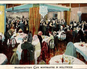 Hollywood, Californië - Dineren in Brandstatter's Cafe Montmartre - c1920 - Antieke ansichtkaart - Vintage ansichtkaart