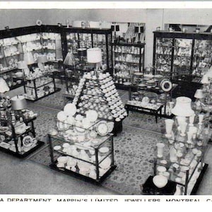 Montreal, Canada - The China Department at Mappin&#39;s Limited, Jewelers - c1950 - Antique Postcard, Vintage Postcard