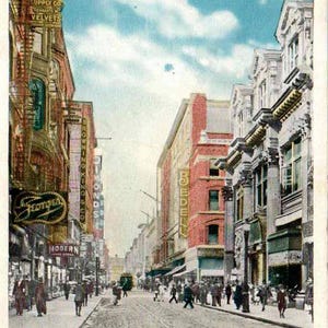Providence, Rhode Island - Vue du centre-ville sur Westminster Street - c1920 - Carte postale ancienne, Carte postale ancienne