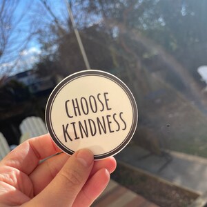 Choose Kindness Sticker Modern Laptop Sticker Cute Water Bottle Sticker Unique Cell Phone Sticker Whimsical Waterproof Sticker image 6