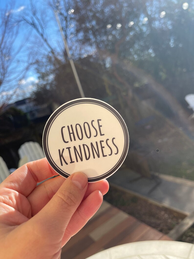 Choose Kindness Sticker Modern Laptop Sticker Cute Water Bottle Sticker Unique Cell Phone Sticker Whimsical Waterproof Sticker image 6