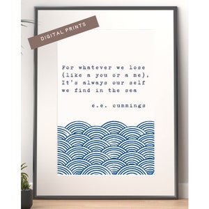 e.e Cumings Poetry Wall Art - Digital Download Poetry - Printable Wall Art - Home Decor -  Perfect Gift For Poetry Lovers -  New Home Gift