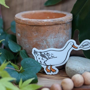 Duck Sticker reading Quack - Funny Duck Sticker - Laptop Sticker - Water Bottle Sticker - Vinyl Sticker - Funny Sticker - Meme Sticker