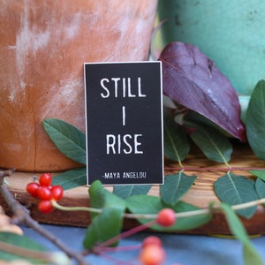 Still I Rise Maya Angelou Quote sticker - Motivational Sticker - Inspirational Quote Sticker - Water Bottle Sticker - Laptop Sticker Decal