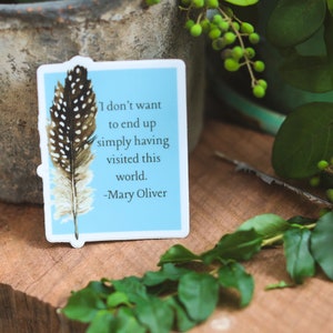 Mary Oliver Poetry Sticker - Mary Oliver Poem - Literary Sticker - Inspirational quote Sticker - Waterproof vinyl Sticker - Gift for Teacher