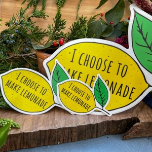 Scelgo di creare adesivo Lemonade - Adesivo per laptop - Adesivo bottiglia d'acqua - Adesivo paraurti - Adesivo divertente - Adesivo fustellato limone
