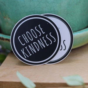 Choose Kindness Sticker Modern Laptop Sticker Cute Water Bottle Sticker Unique Cell Phone Sticker Whimsical Waterproof Sticker image 2