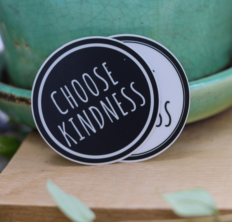 Choose Kindness Sticker Modern Laptop Sticker Cute Water Bottle Sticker Unique Cell Phone Sticker Whimsical Waterproof Sticker image 2