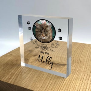 Personalised Pet Memorial Plaque 3D Effect Photo Picture Frame for all pets freestanding PHOTO FRAME