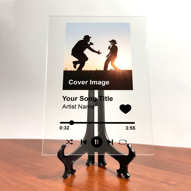 Organic Glass Album Cover Custom Music Plaque Personalized Etsy