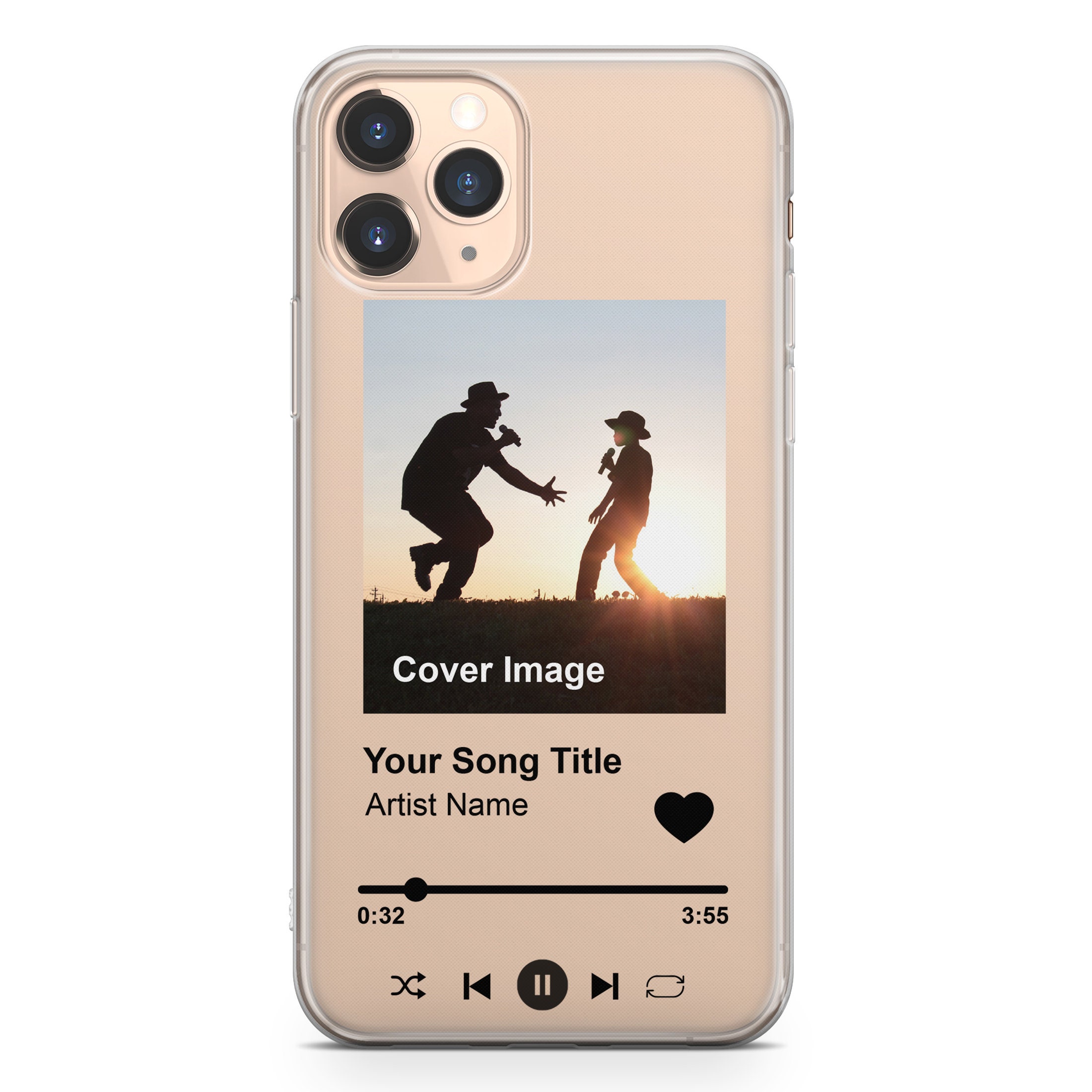 Funda personalizada para teléfono Spotify para iPhone 12 Mini [no  compatible con 12/12 Pro], cubierta personalizada para teléfono con placa  de música