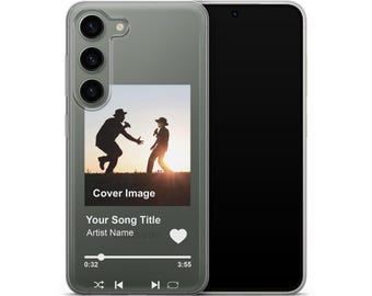 Music Memories: Spotify-Look Custom Song, Photo & Text Phone Case for Samsung Galaxy S25 S24 S23 S22 S21 A14 A15 A16 A25 A34 A50 A70 A73 5G