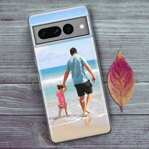 Custodia in gel di gomma con foto e testo personalizzati per Google Pixel 9 Pro 9 Pro XL 8 Pro 7 Pro 7A 6 Pro La tua cover fotografica