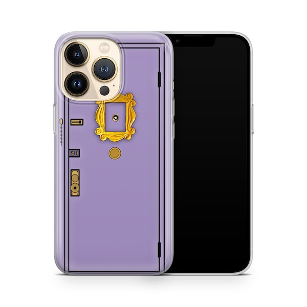 Monica's appartement Purple Peep Hole doors FRIENDS Phone Case Gelcover voor Samsung en iPhone