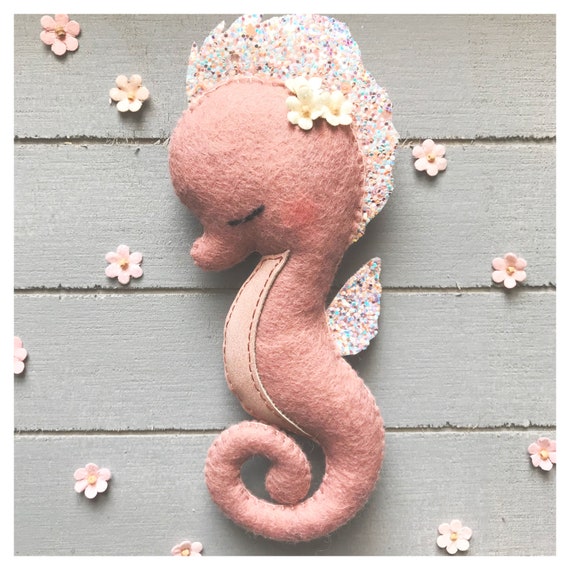 Seahorse Hanging Decoration For Nursery Under The Sea Theme Etsy