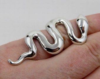 Solid Sterling Silver Snake Ring